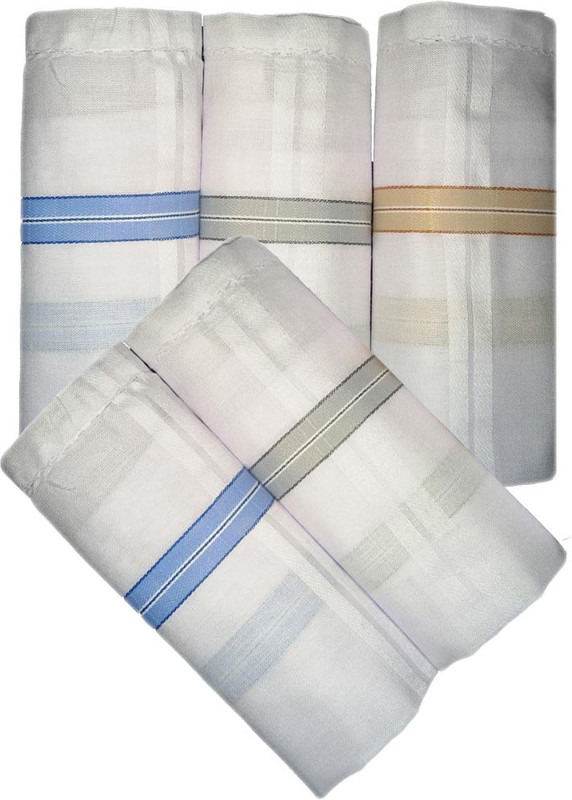 Abboniss White/Border Handkerchief(Pack of 5)