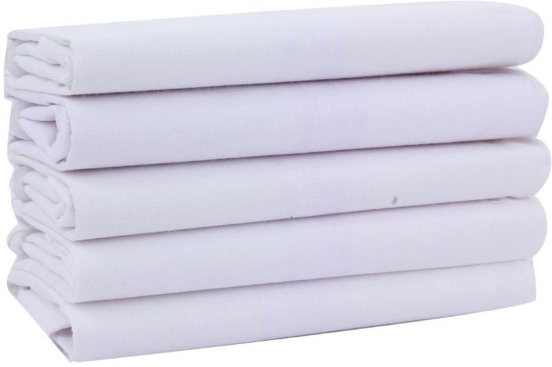 mahis fashion white hanky 5 Handkerchief(Pack of 5)