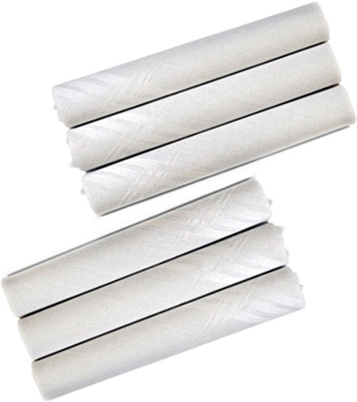 mahis fashion white hanky 6 Handkerchief(Pack of 6)