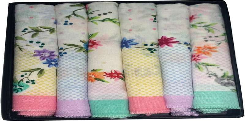 Shopmania Color Border Handkerchief(Pack of 6)