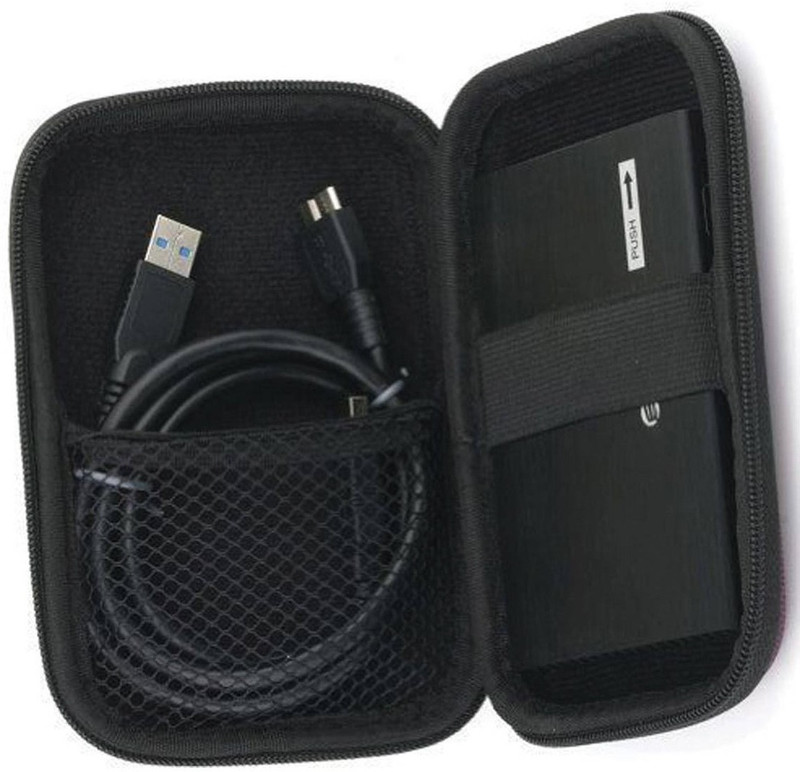 Techvik HDD 2.5 inch Shock Resistant Inch 2.5" Protective Carrying Cover Bag Pouch For Laptop Desktop Pc External Hard Disk Drive(For HDD 2.5" Protective Carrying Cover Bag for External Hard Disk, Black)