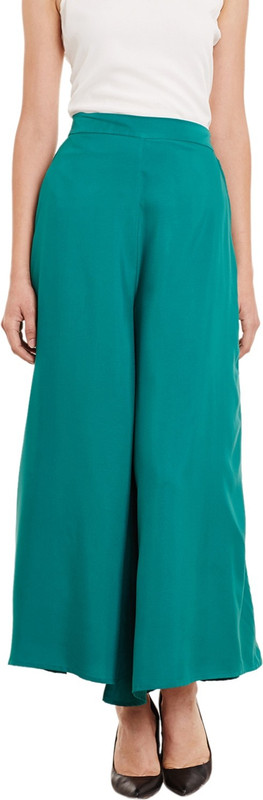 VirgoStreet Solid Poly Crepe Women Harem Pants