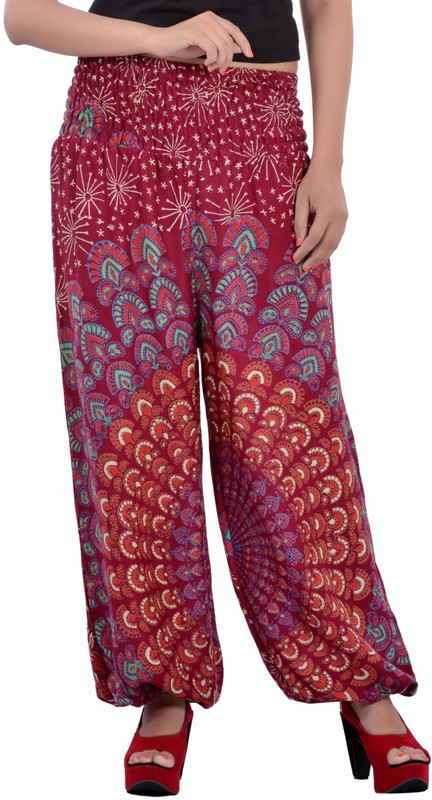 Indi Bargain Printed Cotton Viscose Blend Women Harem Pants