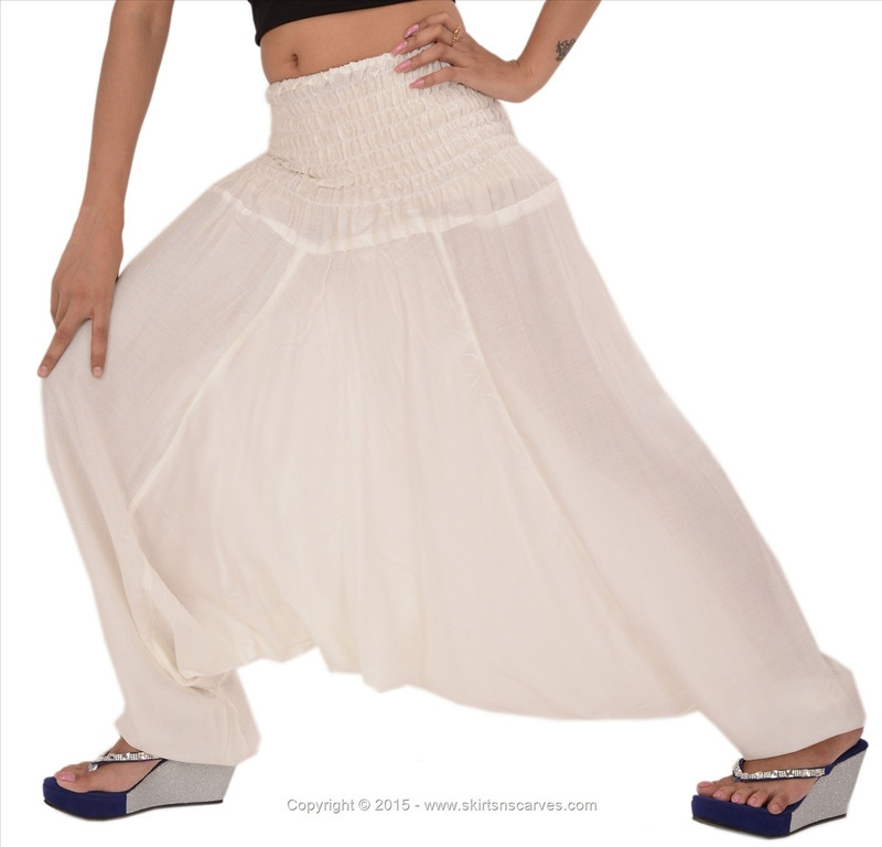 Skirts & Scarves Solid Cotton Women Harem Pants