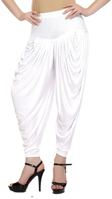 Hoor Solid Lycra Blend, Cotton Viscose Blend Women Harem Pants