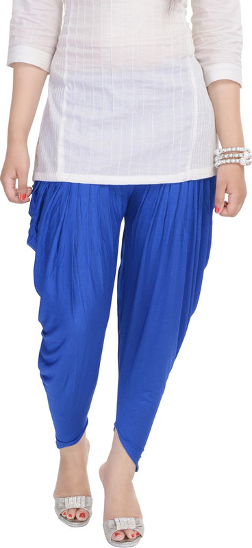 JABAMA Solid Cotton Lycra Blend Women Harem Pants