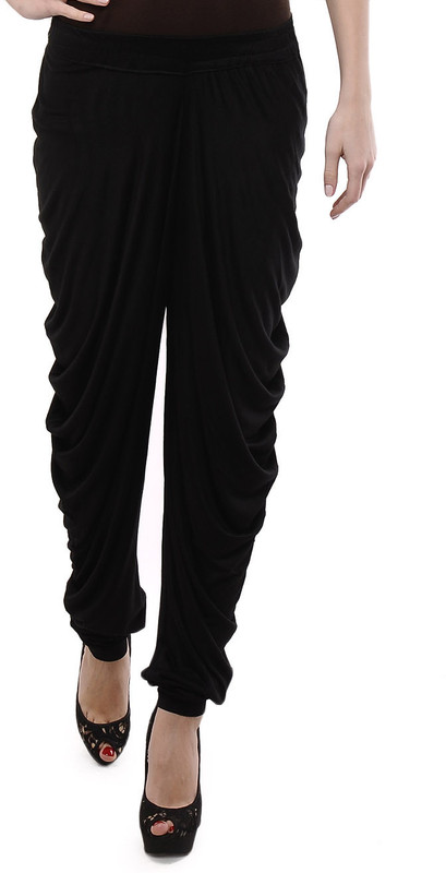 Libaas Solid Cotton Viscose Blend Women Harem Pants