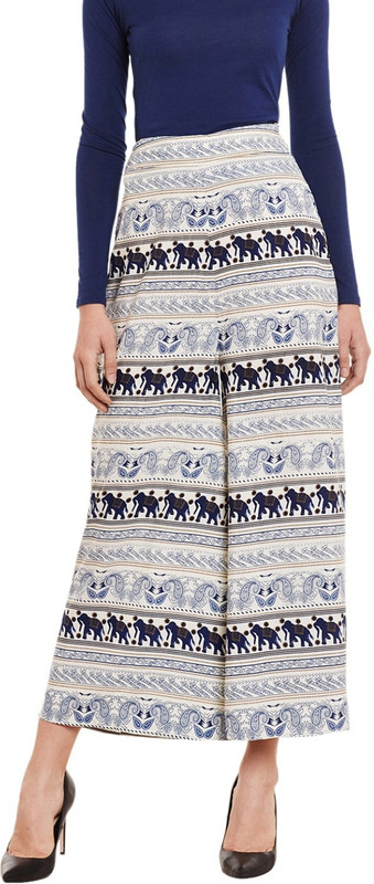 VirgoStreet Animal Print Poly Crepe Women Harem Pants