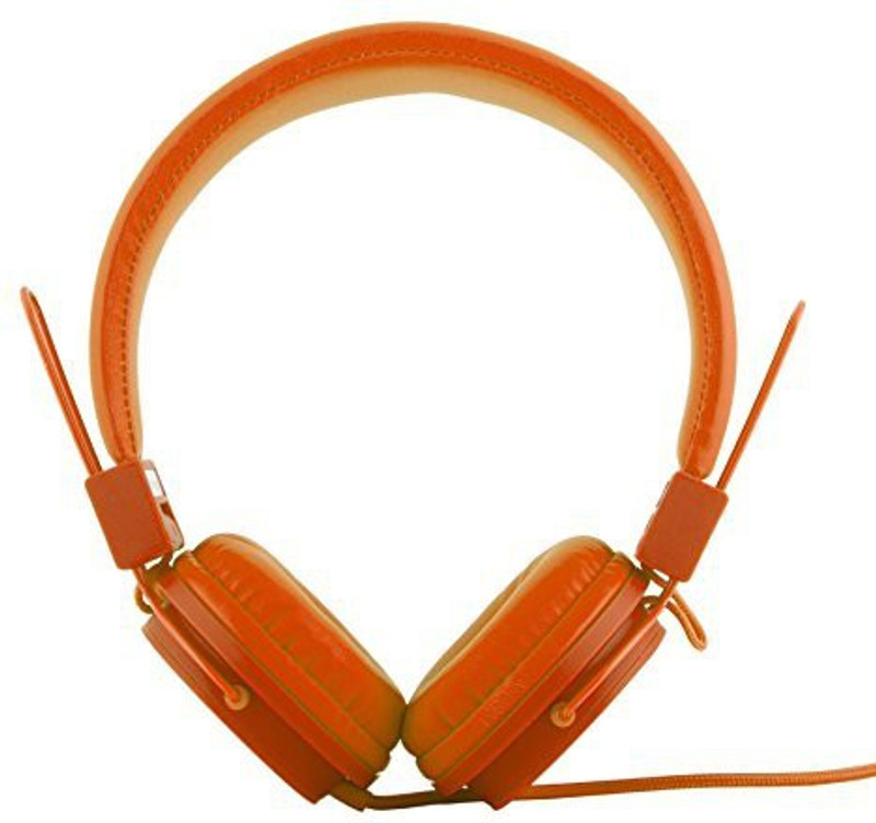 Polaroid Php8500Or Neon Headphones With Mic, Foldable, Tangle-Proof,  Compatible With All Devices Headphone(Orange) - Main Image