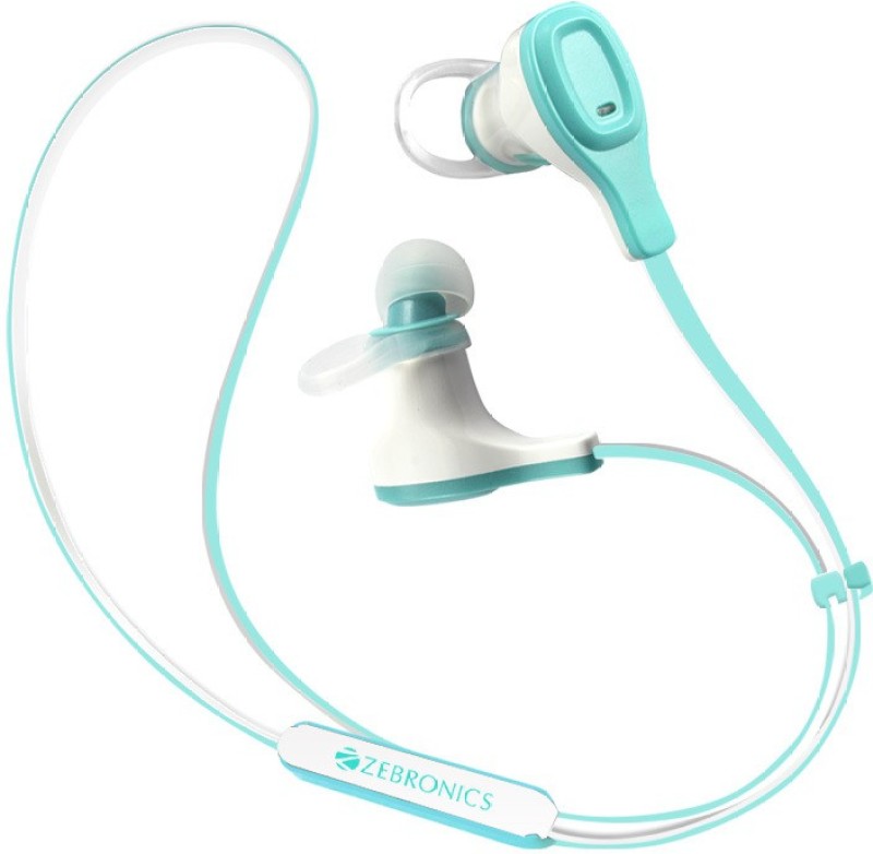 Zebronics BH370 Bluetooth Headset with Mic(Blue, White, In the Ear)