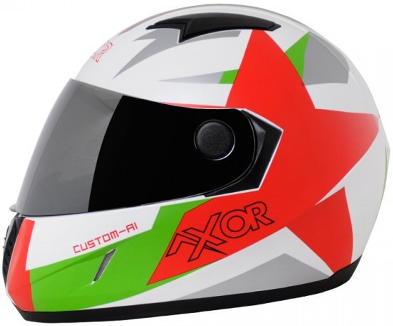 Axor A1 Custom Motorbike Helmet(White & Red) Axor A1 Custom Motorbike Helmet(White & Red)