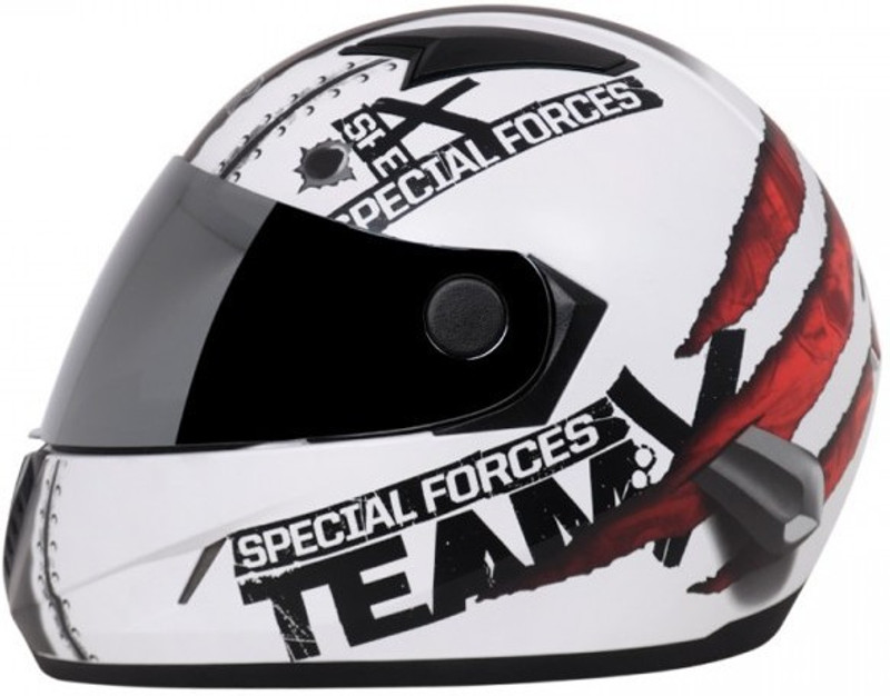 Axor A1 Team X Motorbike Helmet(White & Red) Axor A1 Team X Motorbike Helmet(White & Red)