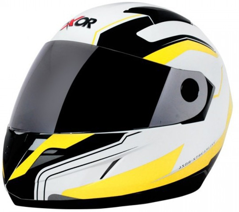 Axor A1 Streamline Motorbike Helmet(White & Yellow) Axor A1 Streamline Motorbike Helmet(White & Yellow)