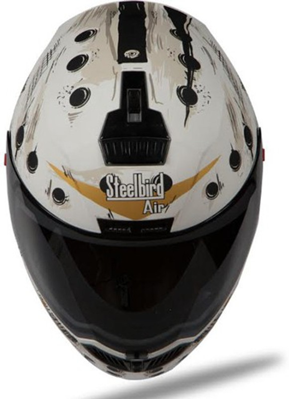 Steelbird AIR SBA-1 Dunkin Motorbike Helmet(SBA-1 Dunkin Matt White & Gold With Smoke Visor Large-600MM) Steelbird AIR SBA-1 Dunkin Motorbike Helmet(SBA-1 Dunkin Matt White & Gold With Smoke Visor Large-600MM)