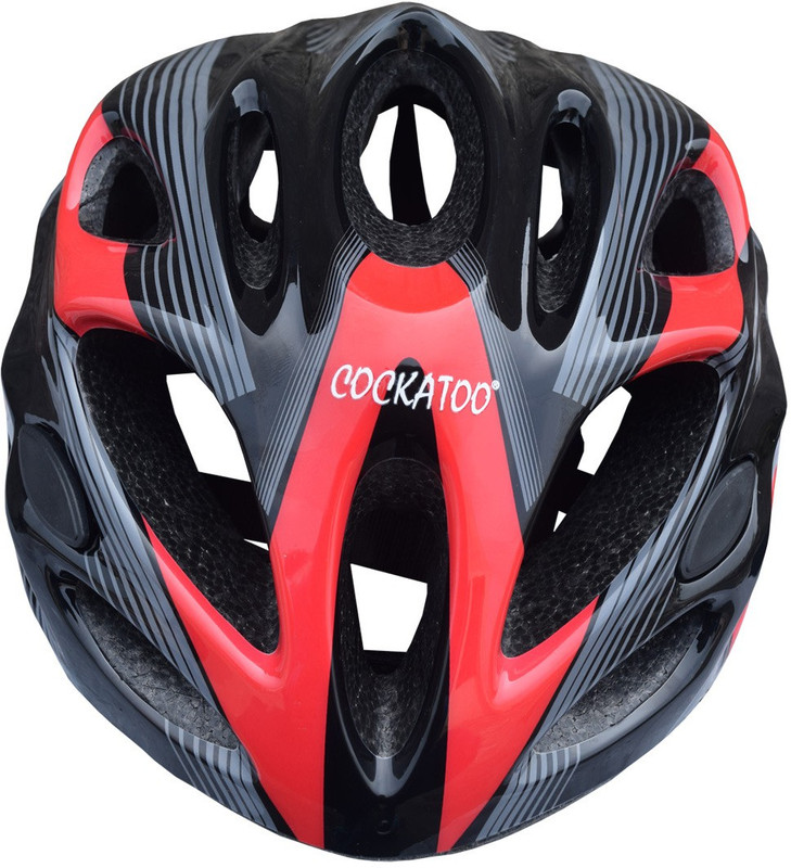 COCKATOO Black Red Cycling Helmet(Black) COCKATOO Black Red Cycling Helmet(Black)
