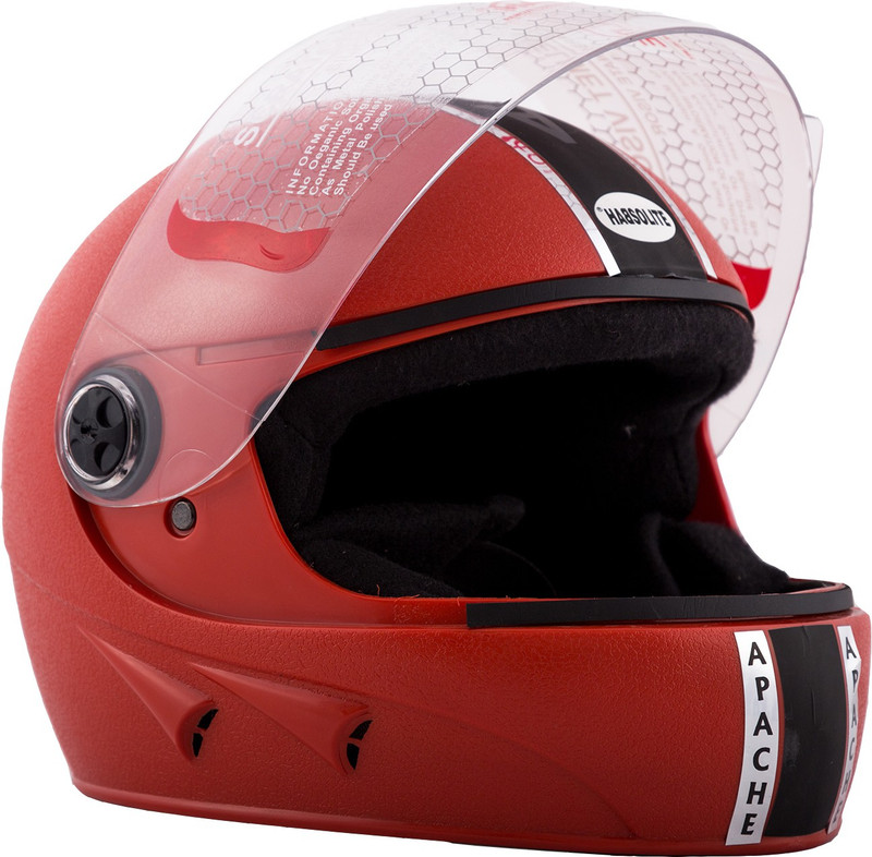 Autofy Habsolite Apache Red Motorbike Helmet(Red)