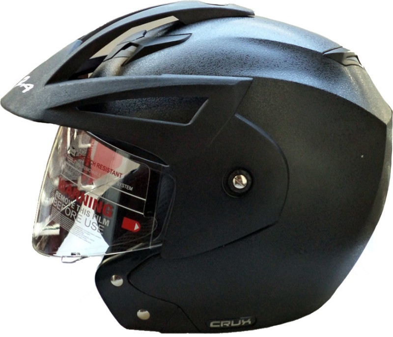 VEGA Crux OF (Open Face) Motorbike Helmet(Black)
