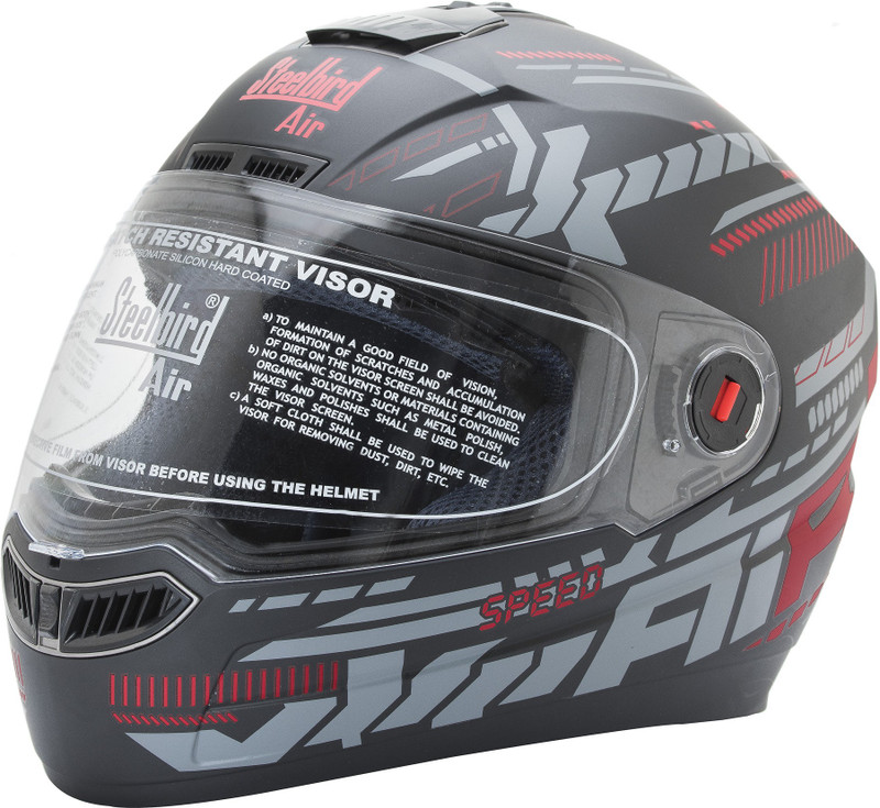 Steelbird AIR SBA-1--Speed Motorbike Helmet(Matt Black With Red) Steelbird AIR SBA-1--Speed Motorbike Helmet(Matt Black With Red)