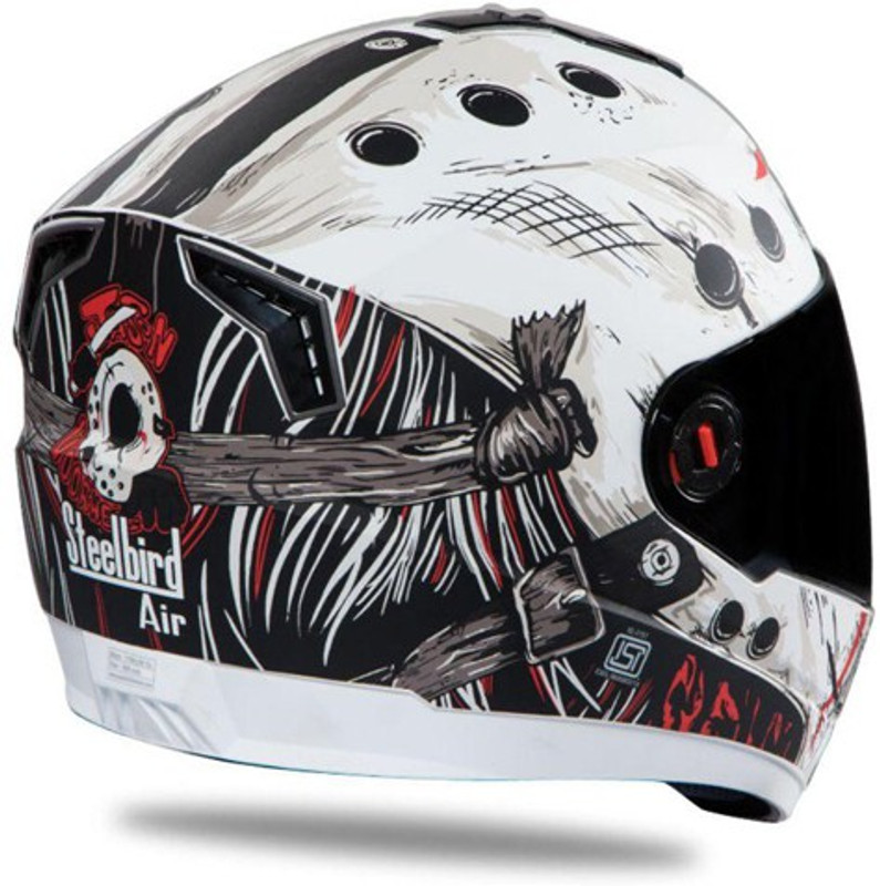 Steelbird AIR SBA-1 Dunkin Motorbike Helmet(SBA-1 Dunkin Matt White & Red With Smoke Visor Large-600MM) Steelbird AIR SBA-1 Dunkin Motorbike Helmet(SBA-1 Dunkin Matt White & Red With Smoke Visor Large-600MM)