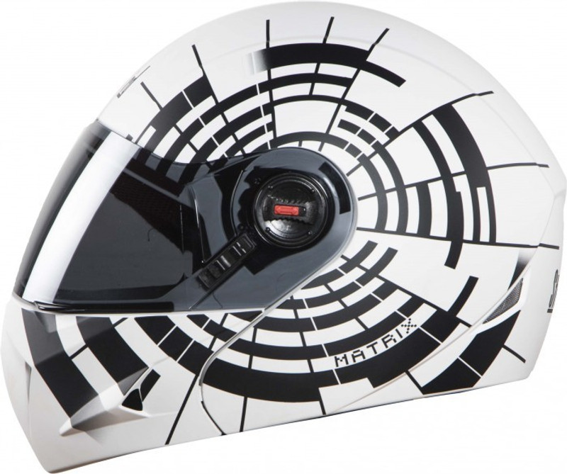 Steelbird OScar Matrix Motorbike Helmet(Glossy White with Black) Steelbird OScar Matrix Motorbike Helmet(Glossy White with Black)