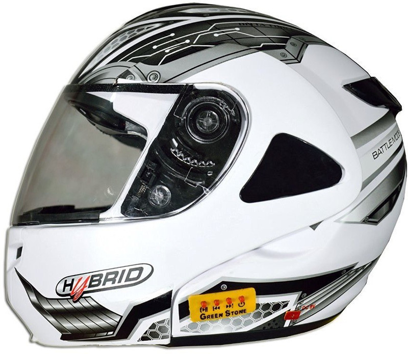 Greenstone Detachable Machine War Bluetooth Motorbike Helmet(White) Greenstone Detachable Machine War Bluetooth Motorbike Helmet(White)