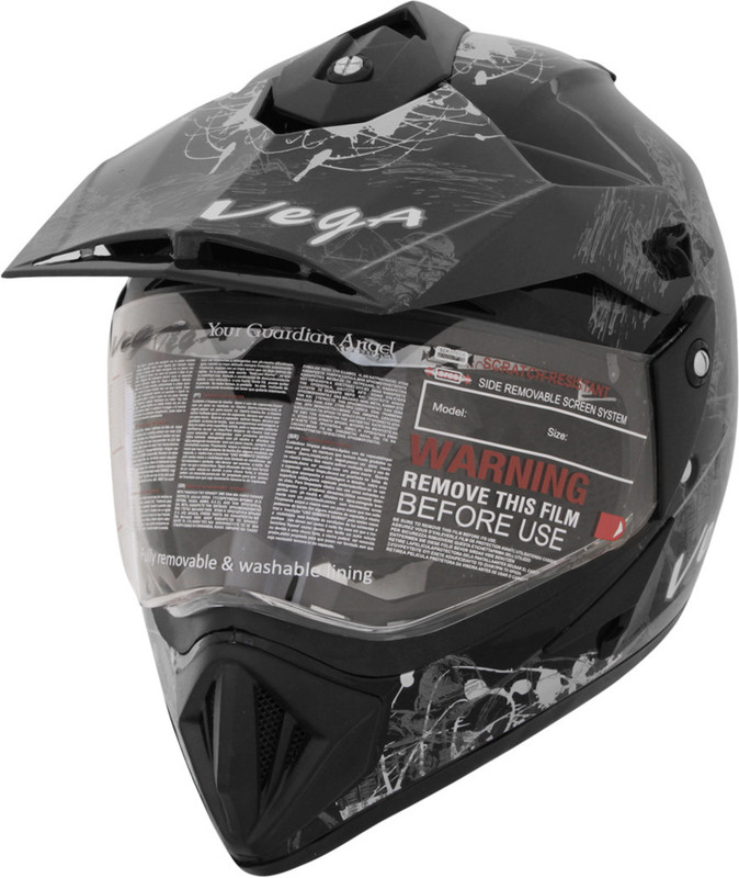 Buy Vega Off Road D V Monster Motorsports Helmet Silver Black