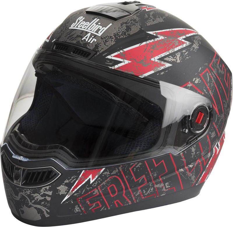 Steelbird SBA-1 Free Live Matt Black & Red Motorbike Helmet(Multicolor) Steelbird SBA-1 Free Live Matt Black & Red Motorbike Helmet(Multicolor)