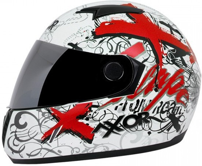 Axor A1 Escape Motorbike Helmet(White & Red) Axor A1 Escape Motorbike Helmet(White & Red)