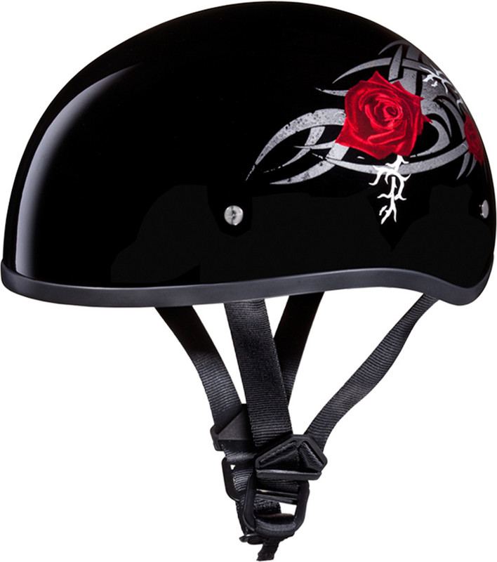 Daytona Skull Cap with Graphic Motorsports Helmet(Gloss Black) Daytona Skull Cap with Graphic Motorsports Helmet(Gloss Black)