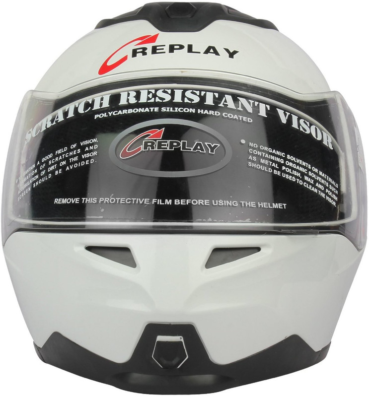 Replay Dream Plain Motorbike Helmet(White) Replay Dream Plain Motorbike Helmet(White)