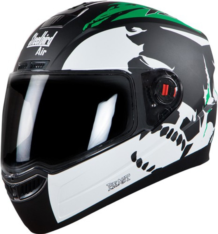 Steelbird SBA-1 Motorbike Helmet(Matt black and Green) Steelbird SBA-1 Motorbike Helmet(Matt black and Green)