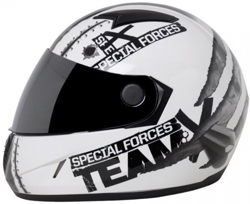 Axor A1 Team X Motorbike Helmet(White & Silver) Axor A1 Team X Motorbike Helmet(White & Silver)