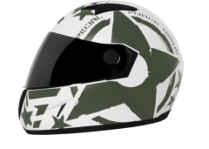 Axor A1 Force Motorbike Helmet(WHITE M.GREEN / A1-FRC-WMG)