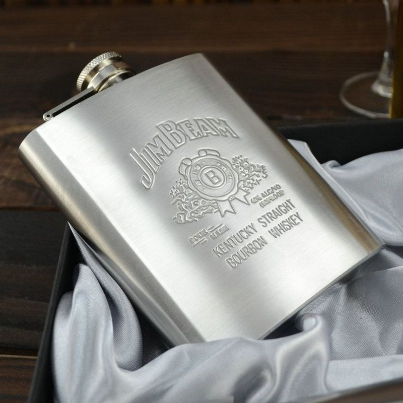 hip flask Jim Beam Stainless Steel Hip Flask(236 ml)