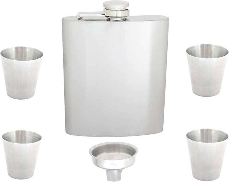 JM Plain Stainless steel Hip Flask(354 ml)