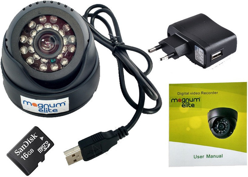 magnum elite 24 IR Night Vision Dome CCTV Camera (USB) Inbuilt DVR With Memory Card Slot Recording (16GB SANDISK Memory Card included) Security Camera(32 GB)