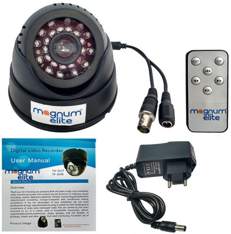 magnum elite 24 IR Night Vision Dome CCTV Camera (BNC) Inbuilt DVR With Memory Card Slot Recording Security Camera