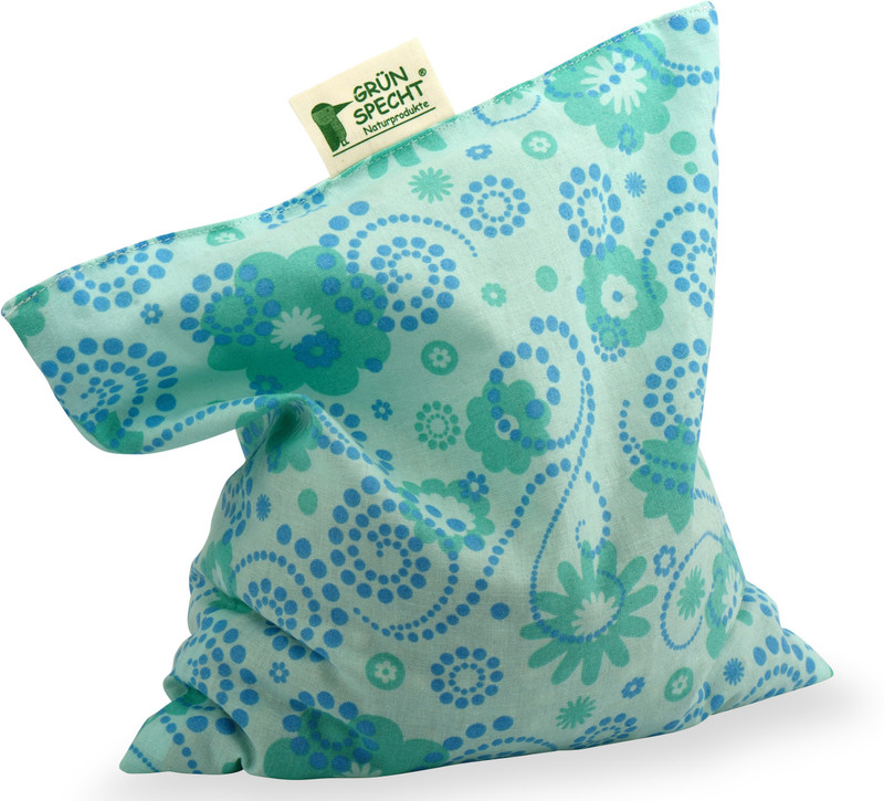 GRÜNSPECHT Organic Cherry Stone™ Pillow 22x24 Hot & Cold Pack(Turquoise)