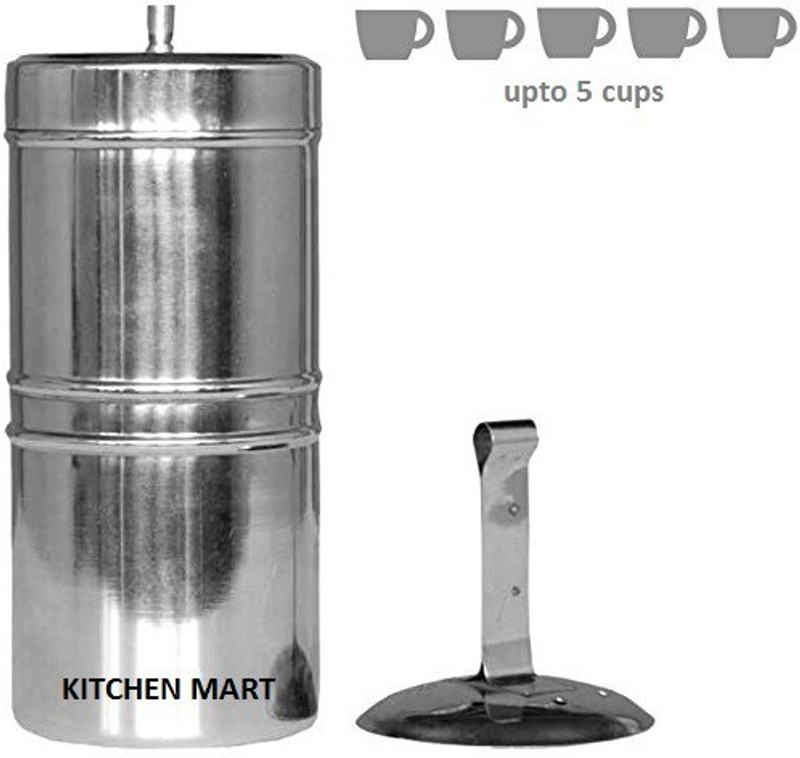 Kitchen Mart South Indian Style 5 Cups Indian Coffee Filter(425 ml)