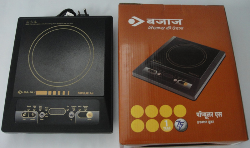 Bajaj Popular Ace Induction Cooktop(Black, Push Button)