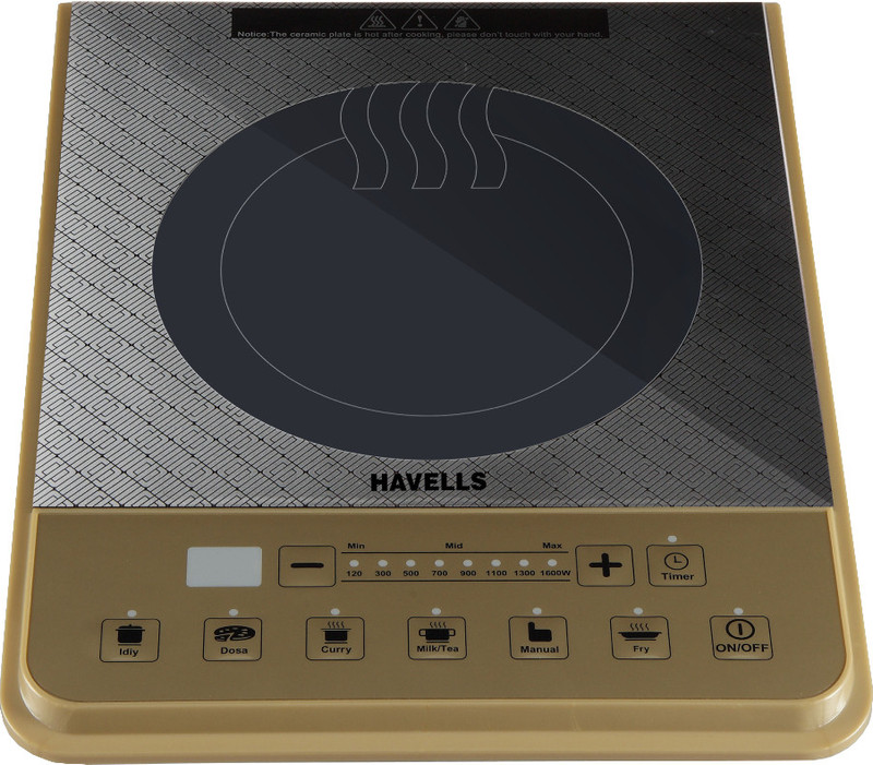 HAVELLS 1600 W Induction Cooktop Touch Panel(Gold, Insta Cook PT)
