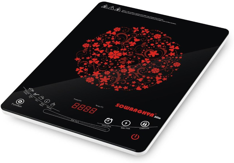 Sowbaghya Slim (Without Pot) Induction Cooktop(Black, Touch Panel) Sowbaghya Slim (Without Pot) Induction Cooktop(Black, Touch Panel)
