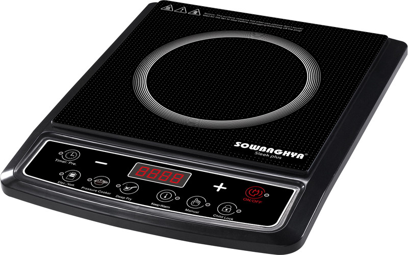 Sowbaghya Sleek Plus (With Pot) Induction Cooktop(Black, Push Button) Sowbaghya Sleek Plus (With Pot) Induction Cooktop(Black, Push Button)