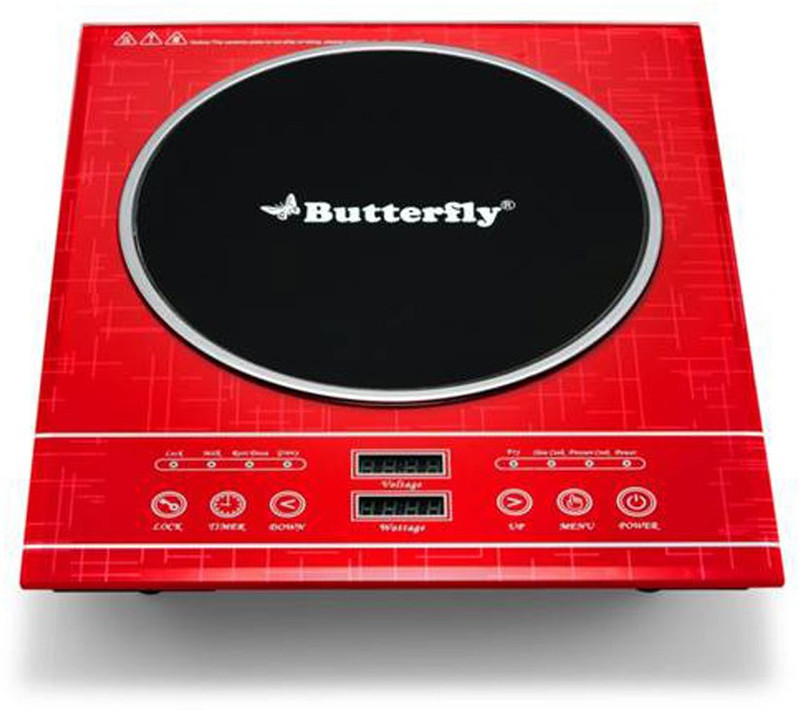Butterfly Diamond Induction Cooktop(Red, Touch Panel)
