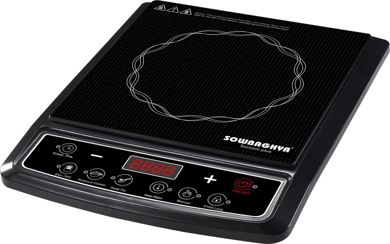 Sowbaghya Sarvam Plus (Without Pot) Induction Cooktop(Black, Push Button) Sowbaghya Sarvam Plus (Without Pot) Induction Cooktop(Black, Push Button)