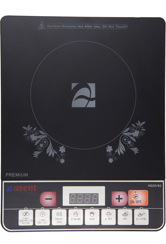 Asent AS20A83 Induction Cooktop(Black, Push Button)