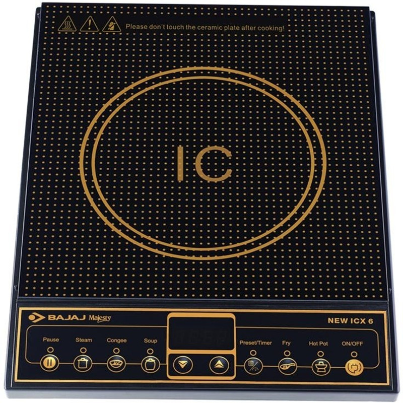 Bajaj ICX6 Plus Induction Cooker Induction Cooktop(Black, Push Button)