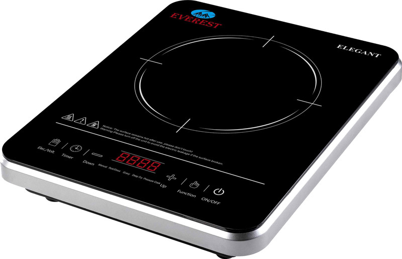 Everest Elegant Induction Cooktop(Black, Touch Panel)