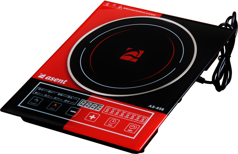 Asent AS-858-RA Induction Cooktop(Black, Red, Touch Panel)