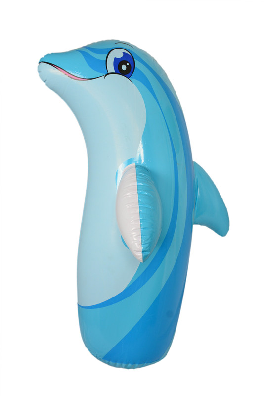 Intellect Dolphin Ride On Inflatable Pool, Water Games(Blue)